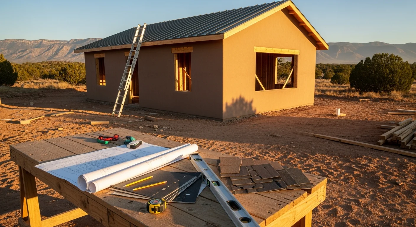 Custom metal building construction project in northern New Mexico