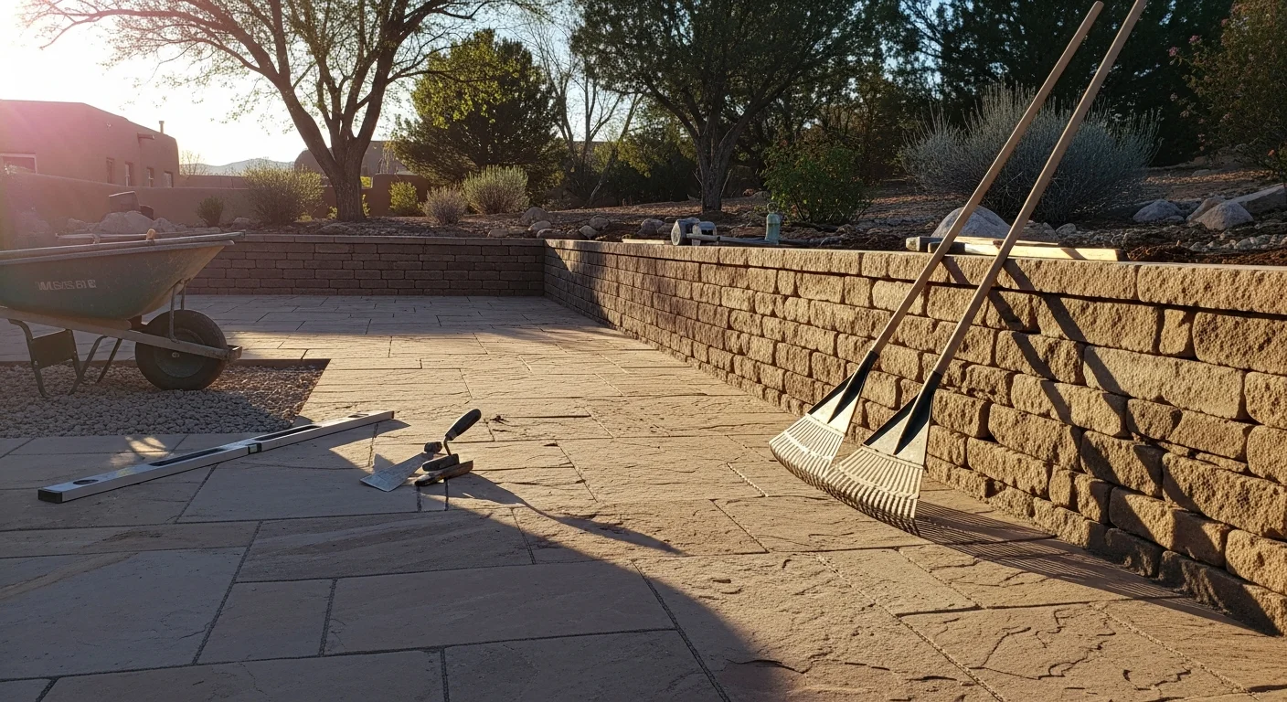 Custom outdoor patio and landscape design in Albuquerque